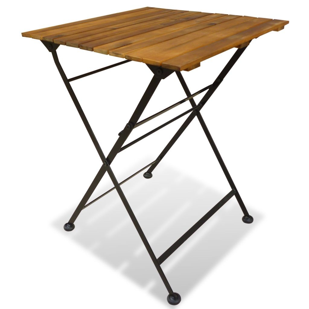 3 Piece Folding Bistro Set Solid Acacia Wood